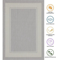 Homeart Outdoor Rugs Easy Cleaning Area Rugs For Balcony,garden,picnic,uv Weather Resistant  Grey Cream, 120 X 170 Cm - thumbnail 6
