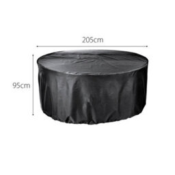 Cozy Bay Ezbreathe 4 6 Seat Round Patio Set Cover In Black - thumbnail 2