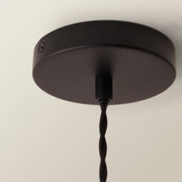 Valuelights Susie Glass Lantern Shade Matte Black Single Ceiling Pendant Light With Led Bulb - thumbnail 6