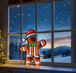 Premier Decorations Limited Gingerbread Christmas Infinity Mirror Light Decoration Premier Led Light 60Cm - thumbnail 1