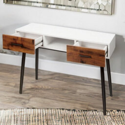 Pirlo Plush 2 Drawer Console Accent Table Hallway Living Room Furniture - thumbnail 6