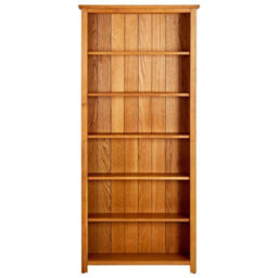 Vidaxl 6-Tier Bookcase 80X22.5X180 Cm Solid Oak Wood - thumbnail 2
