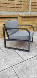 Signature Weave Alarna Aluminium 4 Seater Sofa Set & Chair Coffee Table Grey - thumbnail 6