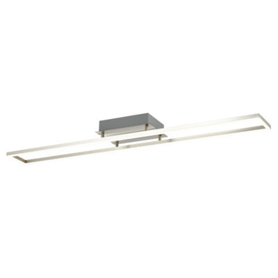 Happy Homewares Brushed Nickel Led Ceiling Strip Light Fitting - Ideal For Kitchens - image 1