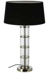 Orsina Camile Table Lamp, Silver, Synthethic, Synthethic, Metal, - thumbnail 3