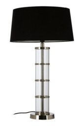 Orsina Camile Table Lamp, Silver, Synthethic, Synthethic, Metal, - thumbnail 1