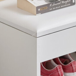 Sobuy Fsr25-W, Shoe Storage Bench Shoe Rack Hallway Storage Unit With Seat Padded,white,w60Xd30Xh42 - thumbnail 7