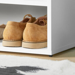 Sobuy Fsr25-W, Shoe Storage Bench Shoe Rack Hallway Storage Unit With Seat Padded,white,w60Xd30Xh42 - thumbnail 9