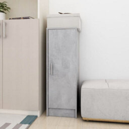 Walplus Shoe Cabinet Concrete Grey 32X35X92 Cm Engineered Wood - thumbnail 3