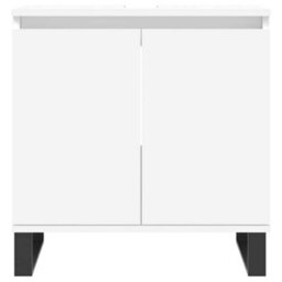 Berkfield Industrial Bathroom Cabinet White 58X33X60 Cm Engineered Wood - thumbnail 4