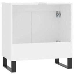 Berkfield Industrial Bathroom Cabinet White 58X33X60 Cm Engineered Wood - thumbnail 7