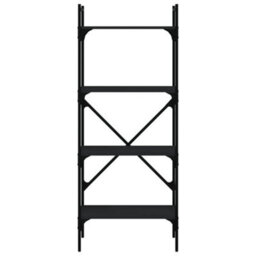 Berkfield Bookcase 4-Tier Black 56X31.5X138.5 Cm Engineered Wood - thumbnail 4