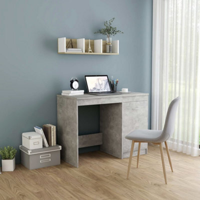 Walplus Desk Concrete Grey 100X50X76 Cm Engineered Wood - image 1