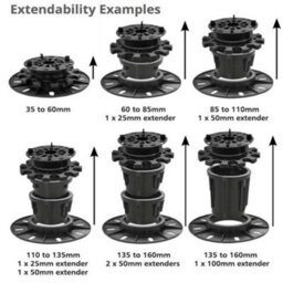 50mm Height Extenders For Stratarise Paving And Decking Joist Support Pedestals (30 Pack) - thumbnail 3