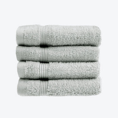 Allure Bath Fashions Luxury Zero Twist Egyptian Cotton 4 Pack Face Cloths - Dove Grey - image 1