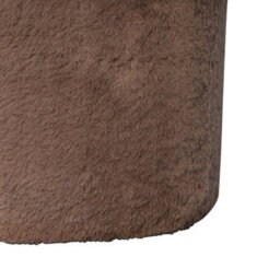 Artisan Furniture Solid Wood Mocha Faux Fur Mushroom Footstool - thumbnail 9