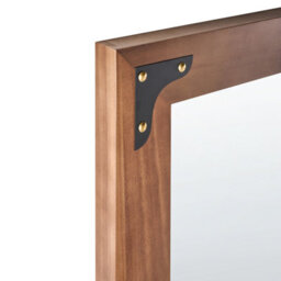 Beliani Wall Mirror Blosville 58 Cm 164 Cm Fir Wood Brown - thumbnail 5