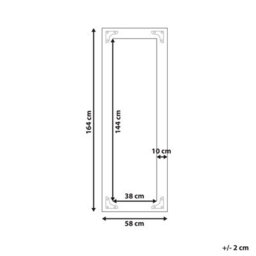 Beliani Wall Mirror Blosville 58 Cm 164 Cm Fir Wood Brown - thumbnail 3