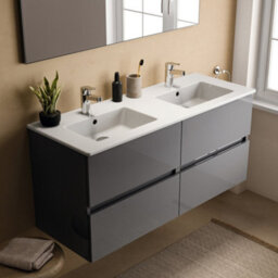 Ideal Standard Eurovit+ 1200mm Wall Mounted Vanity Unit With 4 Drawers In Mid Grey - thumbnail 3