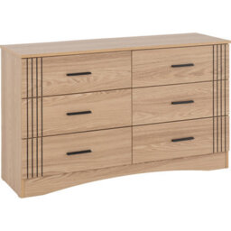Seconique Tessa 6 Drawer Chest-Natural Oak Effect - thumbnail 2