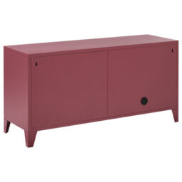 Beliani Storage Unit Cardiff Metal Dark Red - thumbnail 6