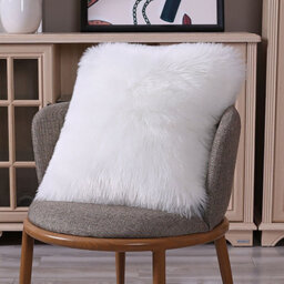 Living And Home Cozy Luxurious Warm Soft Fluffy Pillowcase Faux Wool Decor Home Bedroom Living Area 50Cm X 50Cm Four Season - thumbnail 4