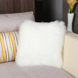 Living And Home Cozy Luxurious Warm Soft Fluffy Pillowcase Faux Wool Decor Home Bedroom Living Area 50Cm X 50Cm Four Season - thumbnail 2