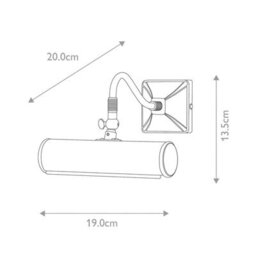 Luminosa Lighting Elstead Picture Light 1 Light Small Picture Wall Light Polished Brass, E14 - thumbnail 3