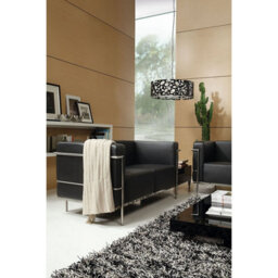 Luminosa Lighting Luminosa Lupin Pendant 4 Light E27, Gloss Black/polished Chrome - thumbnail 2