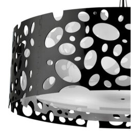 Luminosa Lighting Luminosa Lupin Pendant 4 Light E27, Gloss Black/polished Chrome - thumbnail 9