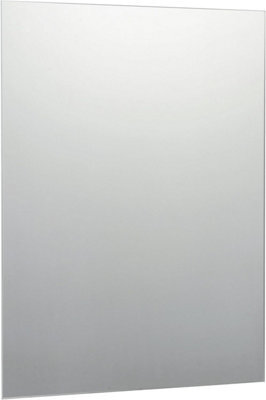 60 X 45Cm Rectangle Frameless Bathroom Mirror Wall Hanging Fittings Not Included - image 1