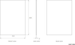 60 X 45Cm Rectangle Frameless Bathroom Mirror Wall Hanging Fittings Not Included - thumbnail 2