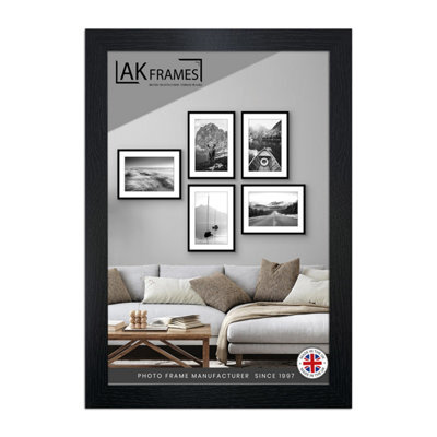"AK Frames 19X13"" Black Poster Frame - Modern Picture Frame For Wall Art, Prints And Photos - Durable And Stylish Display Frame" - image 1