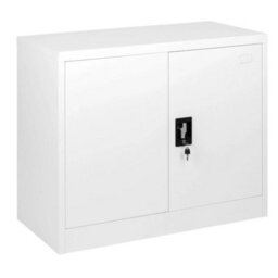 Metal Storage Cabinet 2 Door Lockable Garage Office Filing Tools - thumbnail 3