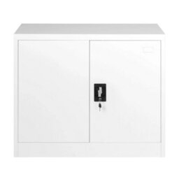 Metal Storage Cabinet 2 Door Lockable Garage Office Filing Tools - thumbnail 1