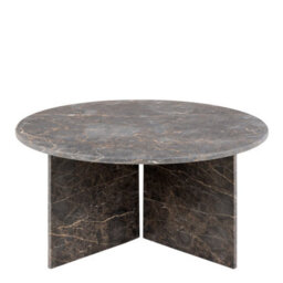 Furniture To Go Vega Round Coffee Table With Marron Marble Top 90Cm - thumbnail 2
