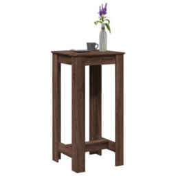 Berkfield Bar Table Brown Oak 51X50X103.5 Cm Engineered Wood