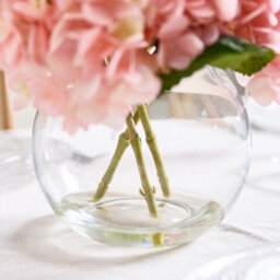 Dibor Traditional Style Pink Hydrangeas In Glass Globe Table Vase Wedding Decorations Ideas - thumbnail 2