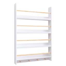 Nöa & Nani Noa & Nani Display Wide & Large Shelf Bookcase Wall Mounted & 4 Coat Hooks Elene - thumbnail 4