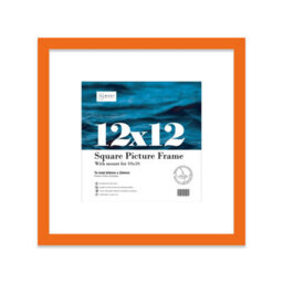 "12X12"" Orange Picture Frame - 12X12"" Square Frame With 10X10"" Mount For 12X12""/10X10"" Pictures Luxurious Style Wall Art, 1 Pack" - thumbnail 1