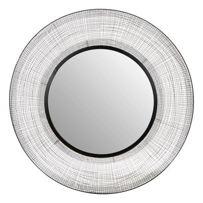Orsina Circular Wall Mirror, Wall Mirror With Metal Wire Frame, Modern Wall Mirror For Living Room And Hallway - image 1