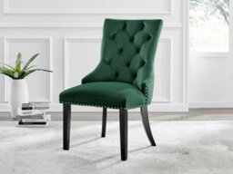 Furniturebox Uk Carson White Marble Effect Square Dining Table & 2 Green Belgravia Black Leg Chairs - thumbnail 9