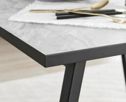 Furniturebox Uk Carson White Marble Effect Square Dining Table & 2 Green Belgravia Black Leg Chairs - thumbnail 5