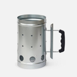 Sweeek. Chimney Starter For Charcoal Barbecues Lighting Chimney Grey 15.8X15.8X27 Cm - thumbnail 2