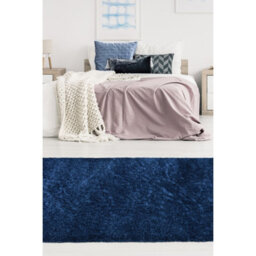 Melrose Super Soft Venus Shaggy Snuggly Plain Navy X-Large Area Rug 200/290Cm - thumbnail 1