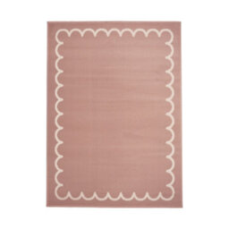 Melrose Colorama Frill Border Pink Indoor Medium Area Rug 120X170Cm - thumbnail 1