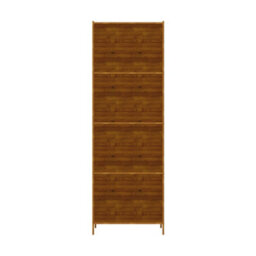 Living And Home 4-Tier Wood Color Moso Bamboo Open Bookcase - thumbnail 4