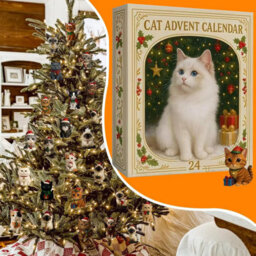 CLEFFNS 2026 Cat Advent Calendar, 24 Day Christmas Countdown Calendar Acrylic Kitten Ornaments, Festive Hanging Decor For Christmas Tree - thumbnail 8