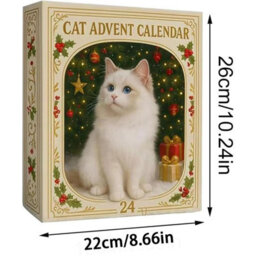 CLEFFNS 2026 Cat Advent Calendar, 24 Day Christmas Countdown Calendar Acrylic Kitten Ornaments, Festive Hanging Decor For Christmas Tree - thumbnail 9