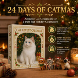 CLEFFNS 2026 Cat Advent Calendar, 24 Day Christmas Countdown Calendar Acrylic Kitten Ornaments, Festive Hanging Decor For Christmas Tree - thumbnail 3